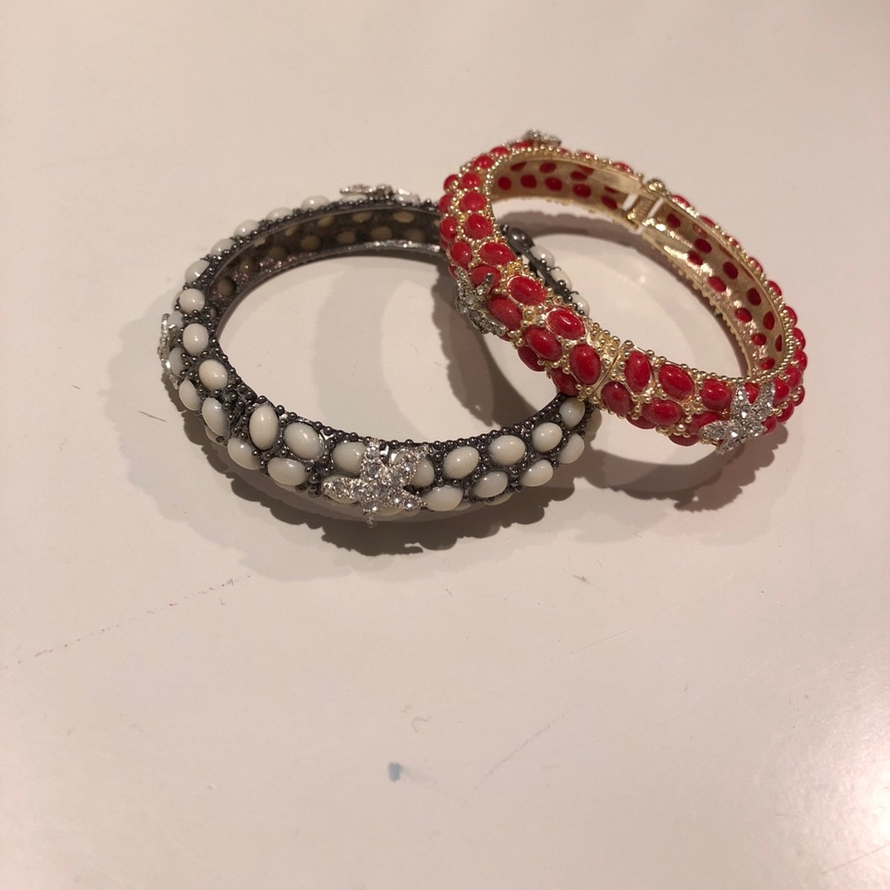 Starfish encrusted bracelets